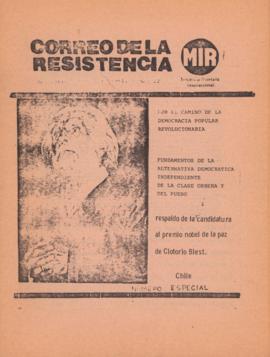 Correo de la Resistencia. Número especial N° 22, noviembre - diciembre 1981