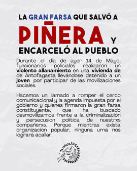 La Gran Farsa que salvó a Piñera y encarceló al pueblo
