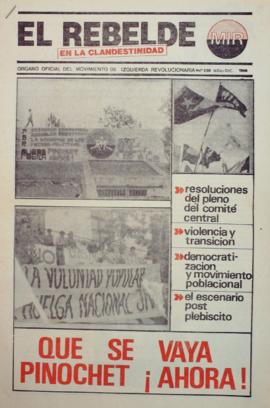 El Rebelde en la Clandestinidad N° 256, noviembre - diciembre 1988