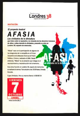 Invitación al Proyecto Teatral AFASIA