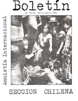 Boletín N° 38-39, marzo/junio 1989. Amnistía Internacional. Sección chilena