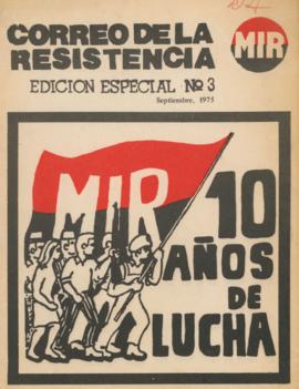 Correo de la Resistencia. Edición especial N° 3, septiembre 1975