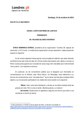 Presentación al pleno de la Corte Suprema de Justicia
