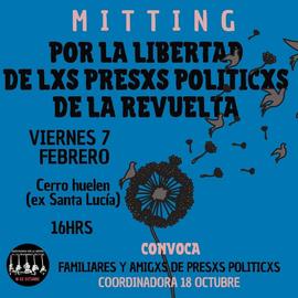 Mitín por la libertad de los presos políticos de la revuelta