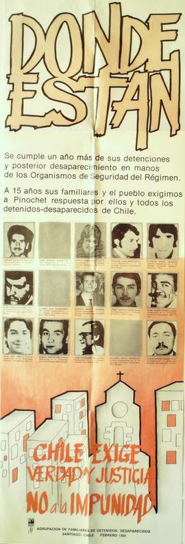 ¿Dónde están? Chile exige verdad y justicia. No a la impunidad