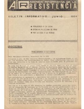 Boletín Informativo Junio. Agencia Informativa de la Resistencia