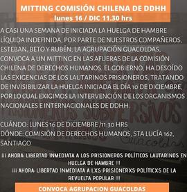 Mitín Comisión Chilena de Derechos Humanos (CCHDH)