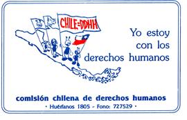 Adhesivo "Yo estoy con los derechos humanos"