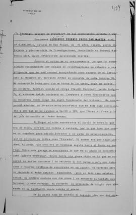Declaración  judicial de Alejandro Eugenio Pardo San Martín