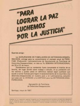 Para lograr La paz luchemos por la justicia