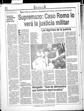 Supremazo: Caso Romo lo verá la justicia militar