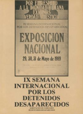 IX Semana Internacional por los Detenidos Desaparecidos.  Exposición Nacional